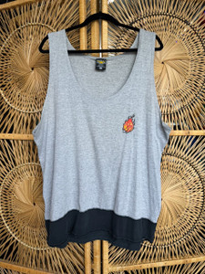 Vintage 90s 1995 Bugle Boy Flaming B Grey Tank Size Large