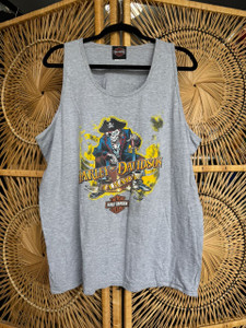 Vintage Harley Davidson Jamaica Blackbeard's Revenge  Gray Tank Top Size XL X-Large
