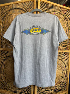 Vintage 90s Y2K Levi's "No Other Reason" Grey V-Neck T-Shirt Size Medium
