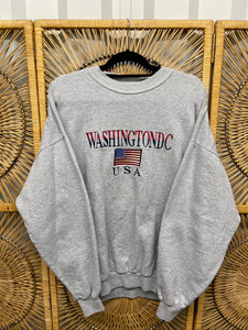 90s Washington DC Gray Crewneck Sweatshirt Size XL 90s Washington DC Gray Crewneck Sweatshirt Size XL