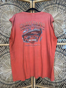 Harley Davidson Gary Bang California Orange Muscle Pocket T-Shirt Size 2XL XXL