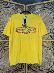 DS Vintage Y2K 2008 Harley Davidson Las Vegas Yellow T-Shirt Size Large