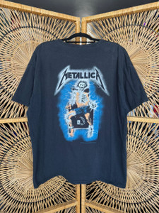 Vintage Y2K 2007 Metallica "Ride The Lightning" Black T-Shirt Size XXL 2XL