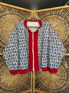 Vintage Handmade 80s 90s Mickey Mouse Full Zip Jacket Size Large