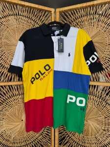 DS Polo Ralph Lauren RL Color Block Collared Polo Shirt Size X-Large XL