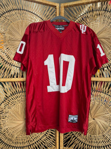 Vintage Steve & Barry's Indiana University IU Hoosiers #10 Football Red Jersey Size Medium