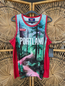 NWT NBA x KidSuper Sports Portland Trail Blazers Scenic Basketball Jersey Size Small