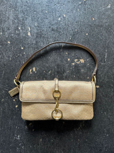 Y2K Coach Signature Optic Jacquard Metallic Handbag