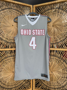 Vintage Nike Ohio State University OSU Basketball Grey Jersey Size Small