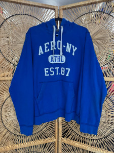 Y2K Aeropostale New York Blue Hooded Sweatshirt Size XXL
