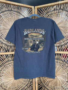 2013 Harley Davidson Motorcycles Badlands South Dakota Dar Grey T-Shirt Size Medium