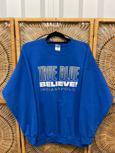 NFL Indianapolis Colts True Blue Believe! Blue Crewneck Sweatshirt Size XL NFL Indianapolis Colts True Blue Believe! Blue Crewneck Sweatshirt Size XL