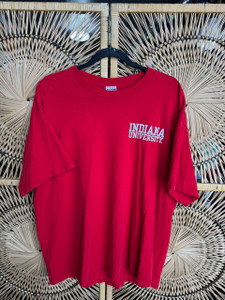 Vintage Steve & Barry's Indiana University IU Hoosiers Red T-Shirt Size XL X-Large