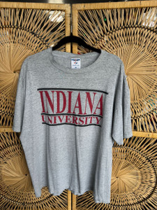 Vintage Indiana University IU Hoosiers Grey T-Shirt Size X-Large XL