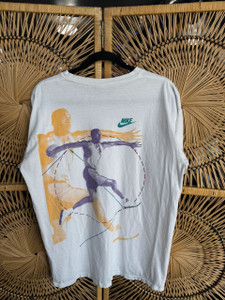 Vintage 80s 90s Nike Air Jordan Michael Jordan Graphic Double-Sided White T-Shirt Size XL X-Large