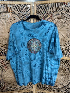 Vintage Y2K Grateful Dead Graphic Blue Tie Dye T-Shirt Size X-Large XL