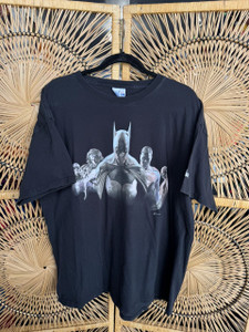 Vintage Y2K 2006 Justice League DC Comics Black Graphic T-Shirt Size XXL 2XL