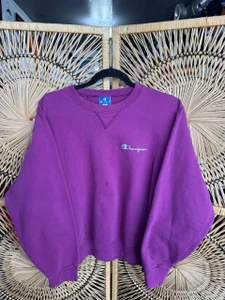 Vintage 90s Champion Magenta Purple Crewneck Sweatshirt Size X-Large