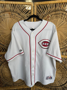 Vtg Majestic MLB Cincinnati Reds Jay Bruce #32 White Baseball Jersey Size XXL