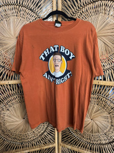 Vintage Y2K King of the Hill Hank "That Boy Ain't Right!" Burnt Orange T-Shirt Size Large