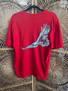 Vintage American Born Winston Cigarettes Eagle Red Pocket T-Shirt Size X-Large XL
