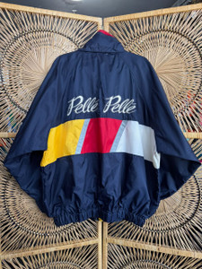 Vintage 90s Y2K Marc Buchanan Pelle Pelle Multicolored Windbreaker Jacket Shirt Size X-Large