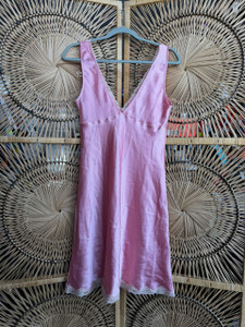 Victoria's Secret Pink With Cream Lace Trim Slip Dress Women's Size Medium