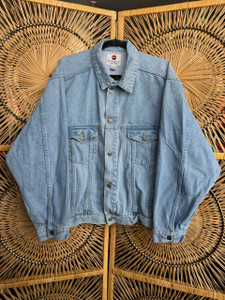 Vintage Pepsi Light Wash Denim Jacket Size Large