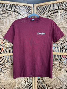 Vintage 80s 90s Sportswear Dodge Burgundy T-Shirt Size Medium