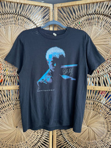 Vintage 80s 1983  Screen Stars Billy Idol Graphic Black T-Shirt Size Large