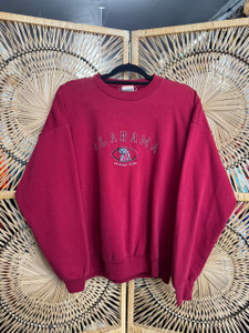 Vintage University of Alabama Crimson Tide Stitched Maroon Crewneck Sweatshirt Size Large