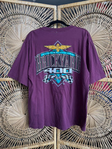 Vintage 1999 NASCAR Brickyard 400 Indianapolis Purple T-Shirt Size X-Large XL