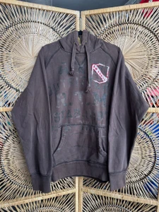 Y2K American Eagle Outfitters Classic Fit Eagle Fleece Brown Hooded Sweatshirt Size XL
