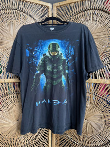 2012 Halo 4 Video Game Promo Black T Shirt Men's Size X-Large XL