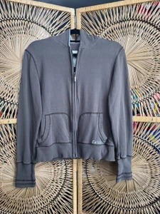 Y2K Aeropostale Aero Taupe Full Zip Hooded Sweatshirt Women's Size Large