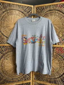 Vtg Walt Disney World Characters Grey T-Shirt Size Medium