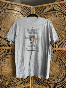 Vintage Betty Boop Wanted Reward 50,000 Grey T-Shirt Size Large