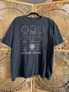 2011 MoMA History Of Art Doodles Black T-Shirt Size X-Large