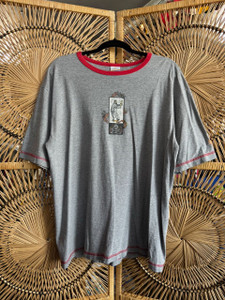 Y2K Dragon Martial Arts Dojo Grey Ringer T-Shirt Size X-Large XL