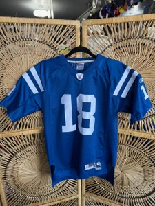 Y2K NFL Reebok Indianapolis Colts Peyton Manning #18 Stitched Jersey Size Youth Large