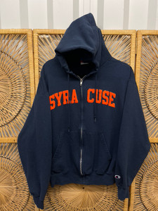 Y2K Champion University of Syracuse Navy Blue Full Zip Sweatshirt Hoodie Size Medium Y2K Champion University of Syracuse Navy Blue Full Zip Sweatshirt Hoodie Size Medium