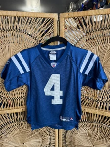 Y2K NFL Reebok Indianapolis Colts Adam Vinatieri #4  Blue Jersey Size Youth Large