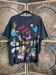 Vintage 1994 Hanna Barbera Flintsones Yabba Dabba Doo Black T-Shirt Size XXL 2XL