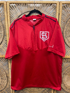 Y2K St.Louis Cardinals MLB 1/2 Zip Red Baseball Shirt Size XL
