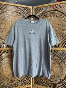 Vintage Disney Y2K Tim Burton's Nightmare Before Christmas Jack Skellington Gray T-Shirt Size Large