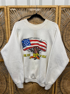Vintage Desert Storm US War Military White Crewneck Sweatshirt Size XL Vintage Desert Storm US War Military White Crewneck Sweatshirt Size XL