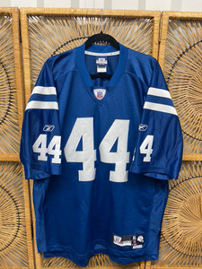 Y2K Reebok NFL Indianapolis Colts Dallas Clark #44 Blue Stitched Jersey Size XL Y2K Reebok NFL Indianapolis Colts Dallas Clark #44 Blue Stitched Jersey Size XL