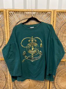 Vtg Yacht Club Green OSFA Crewneck Sweatshirt Size 2XL Vtg Yacht Club Green OSFA Crewneck Sweatshirt Size 2XL