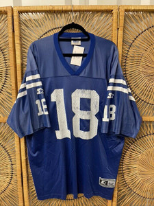 Vtg 1998 90s Starter NFL Indianapolis Colts Peyton Manning #18 Jersey Size 52 XL Vtg 1998 90s Starter NFL Indianapolis Colts Peyton Manning #18 Jersey Size 52 XL
