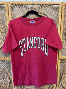 90s MV Sport Stanford University NCAA  Red T-Shirt Size XL